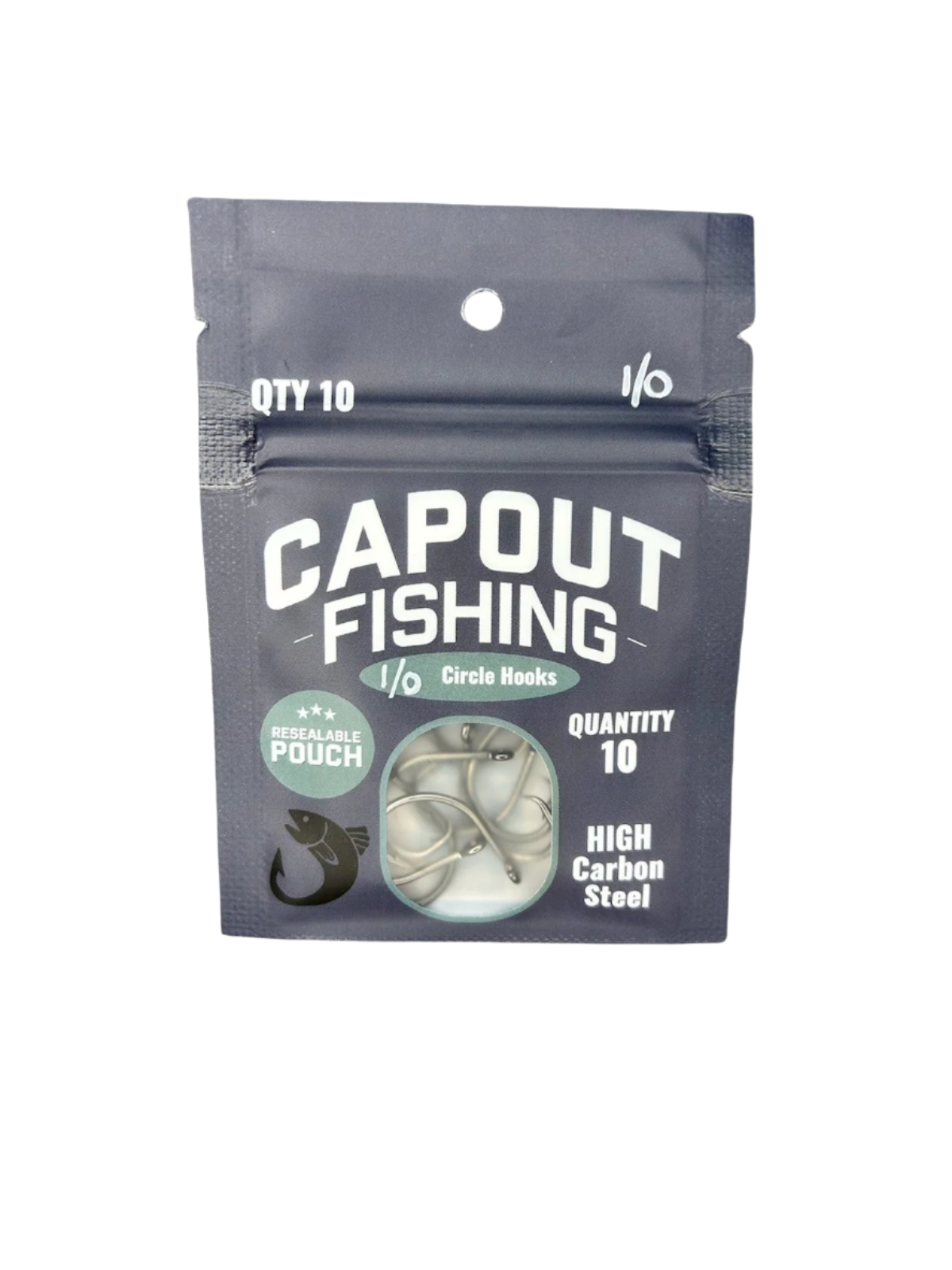 CapOut Fishing 1/0 Circle Hooks – Strong, Sharp, Reliable & Resealable