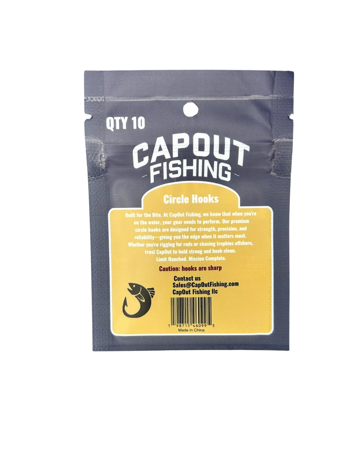 CapOut Fishing 1/0 Circle Hooks – Strong, Sharp, Reliable & Resealable
