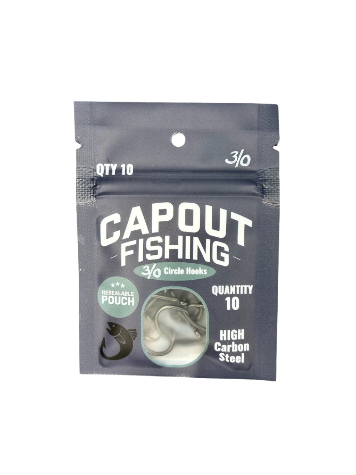 CapOut Fishing 3/0 Circle Hooks – Strong, Sharp, Reliable & Resealable